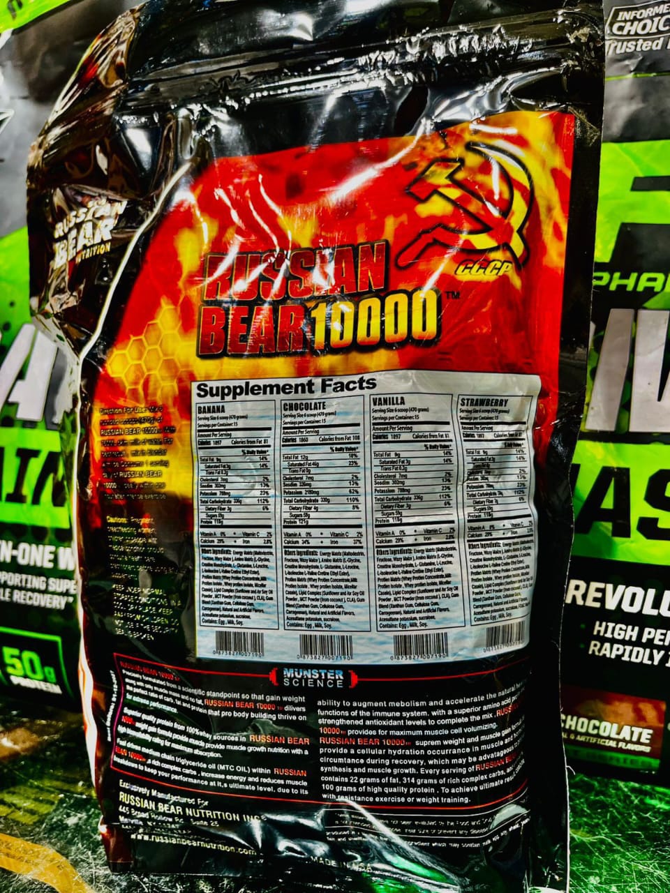 Russian Bear 10000 – 2lb 🍫 | Hardcore Weight Gainer with 100g+ Protein 💥