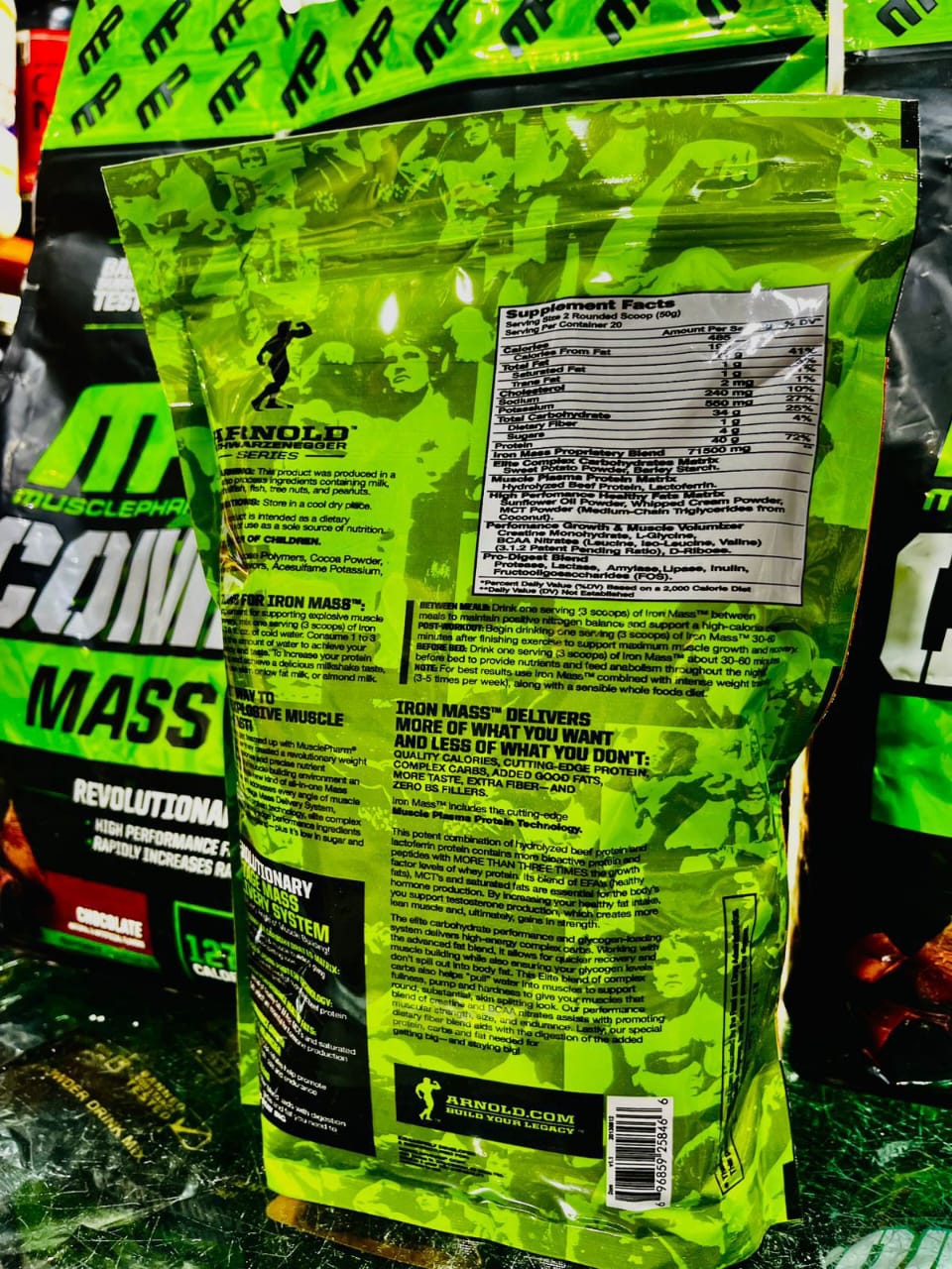 Arnold Schwarzenegger Iron Mass – 2.3lb 💚 1KG | All-in-One Lean Mass Gainer 💥